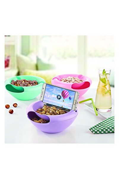 doref وعاء للوجبات الخفيفة مع حامل للهاتف