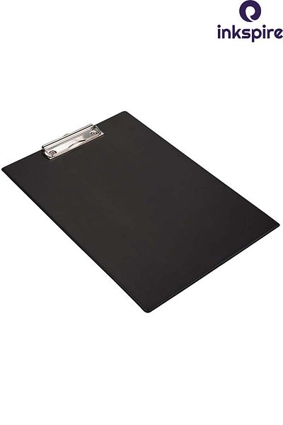 inkspire Capless Secretarial A4 Pvc 1 Piece Document Holder with Clamp on the Top File Clipboard Writing Table Office Stationery