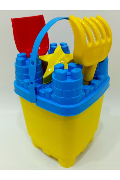 a v d a Large Bucket Castle Shovel Rake and Sand Mold Beach Set