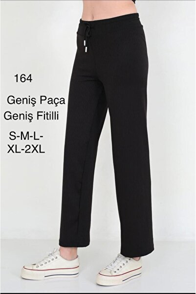 Dynamic GENİŞ PAÇA FİTİLLİ KADIN EŞOFMAN