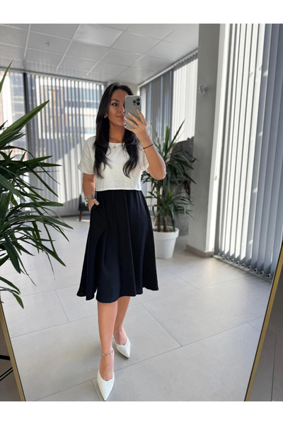 caddstore My 3760 Midi Bluzlu Elbise