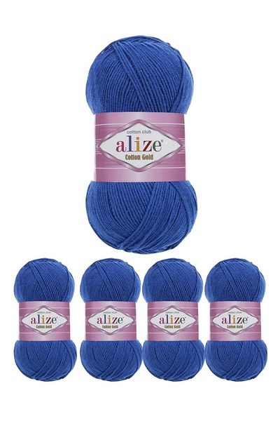 Alize Original Turkish Alize Cotton Gold Threads, 5 Pieces