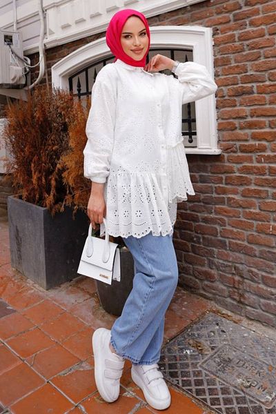 Afra Fisto Tunic with Pearl Buttons