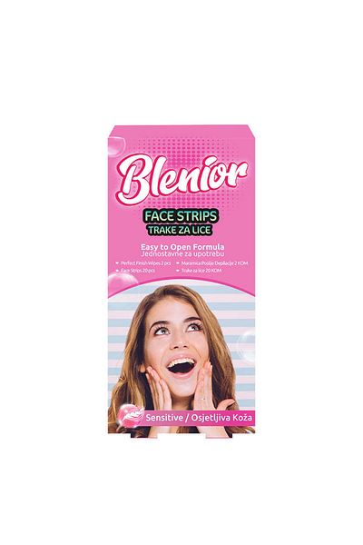 Blenior Cold wax depilatory strips for the face - sensitive skin, Blenior, 20 pcs