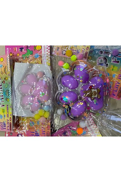 liss çarşı Cat Paw Tan Squishy – Soft, Sweet and Squeezable Squishy Set of 2 in Large and Small Sizes