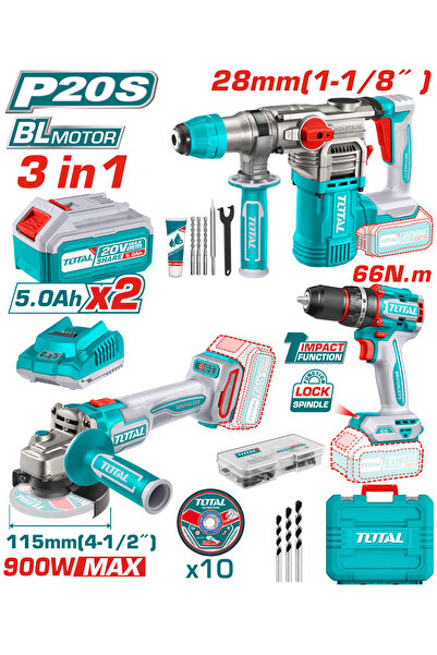 TOTAL AVANTAJ SET - KIRICI DELİCİ, MATKAP, TAŞLAMA