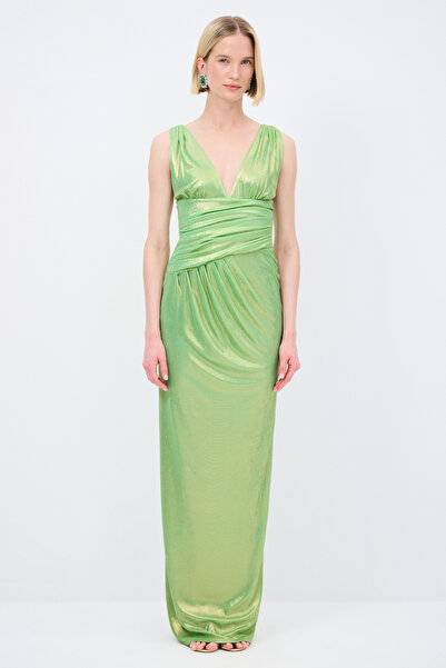 adL Mert Aslan Büzgülü Örme Elbise