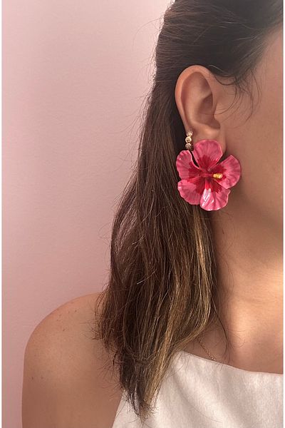 YENGEÇ Brand Model Flower Earrings