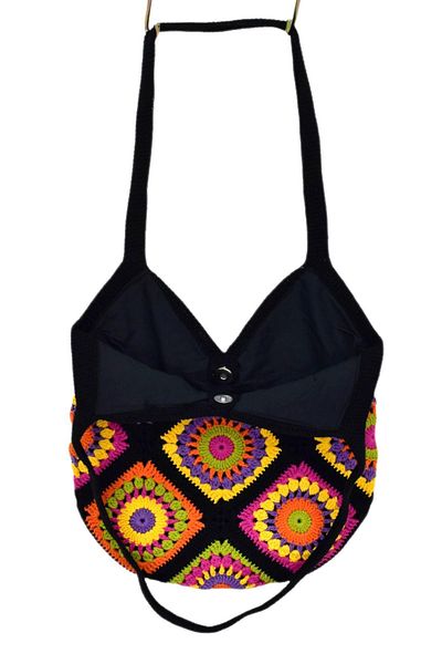 BAGLAN Hand Knitted Motif Patterned Lined Shoulder Bag Bgl-St04724
