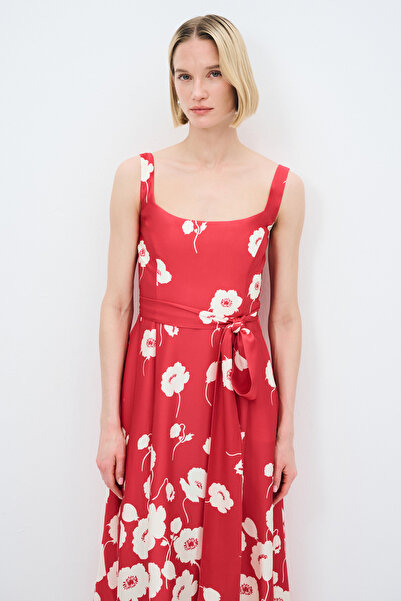 adL Mert Aslan Kolsuz Desenli Elbise