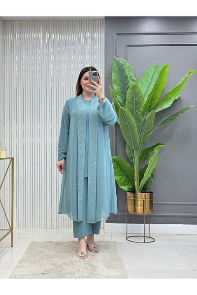 GK Sandy Chiffon 3-Piece Large Size Tunic Set