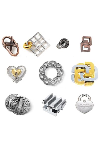 OEM New Game, Metal Puzzle, for children and adults, 10 pieces, difficulty 4