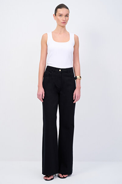 Love My Body Moda Tutkusu Bol Paça Denim Pantolon