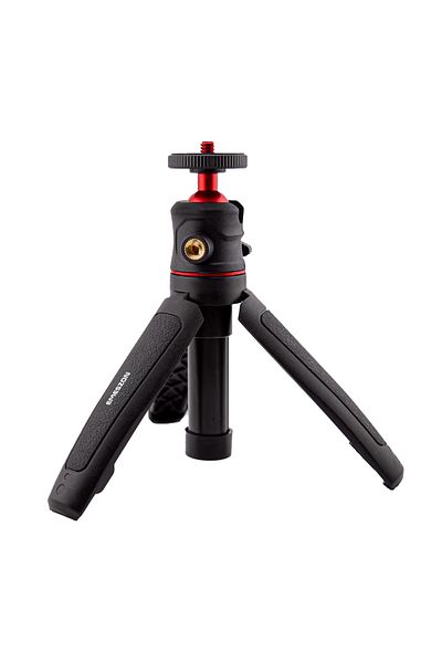 EMESZON Mini Tripod, 1/4 inch Thread EMESZON® TM-02, Coldshoe Selfie Stick Tripod Photo Video Cameras, Black