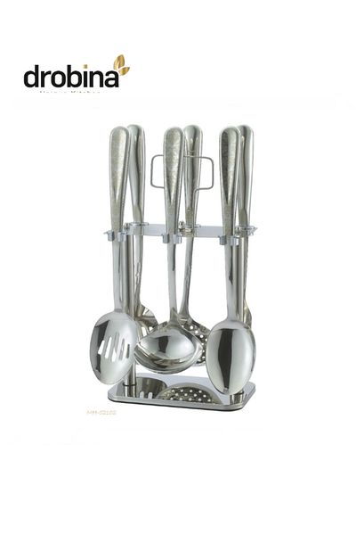 drobina Dropina 7-Piece Stainless Steel Spoon Set, Silver