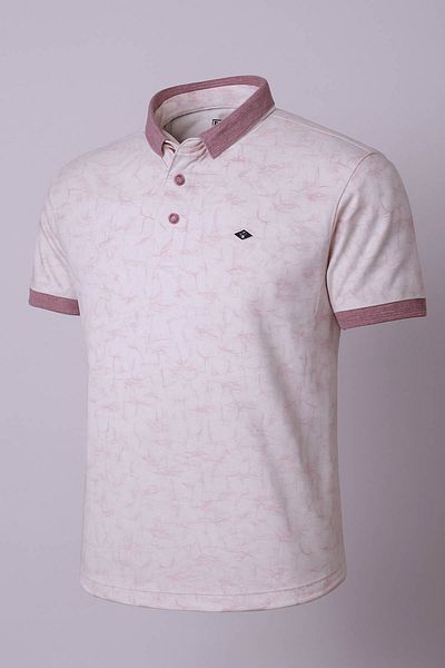 trender Розова мъжка тениска с поло яка 204-7109