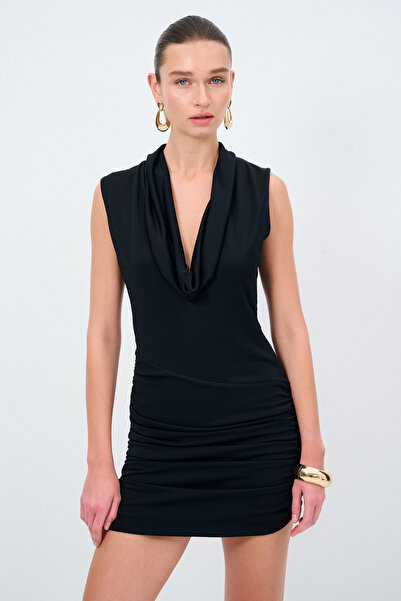 Love My Body Moda Tutkusu Drape Detaylı Mini Elbise
