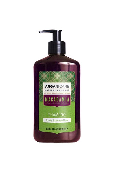 Arganicare Revitalizing shampoo with macadamia oil for dry and damaged hair, Arganicare, 400 ml