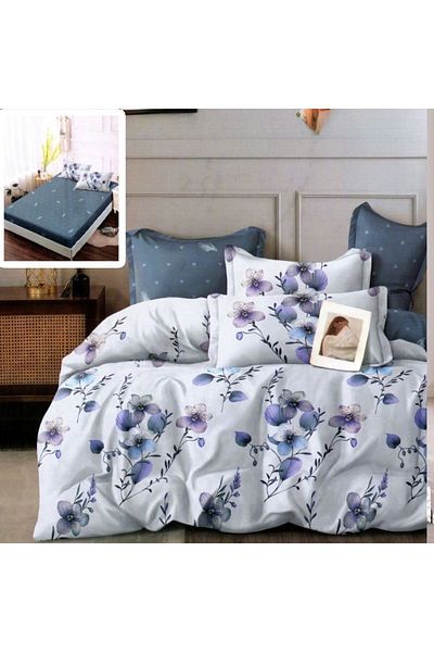 NufJoy Fine Cotton Linen 6 pieces Fitted sheet for mattress 160x200 cm or 180x200 cm