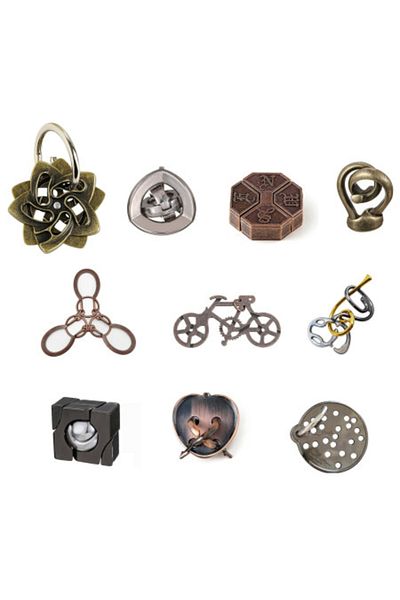 OEM New Game, Metallic Puzzle, for children and adults, 10 pieces, difficulty 5