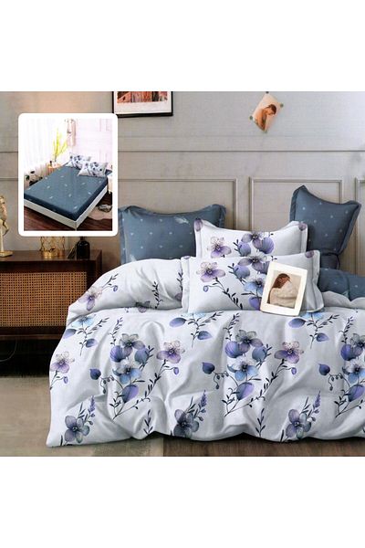 NufJoy Fine Cotton Linen 6 pieces Fitted sheet for mattress 160x200 cm or 180x200 cm