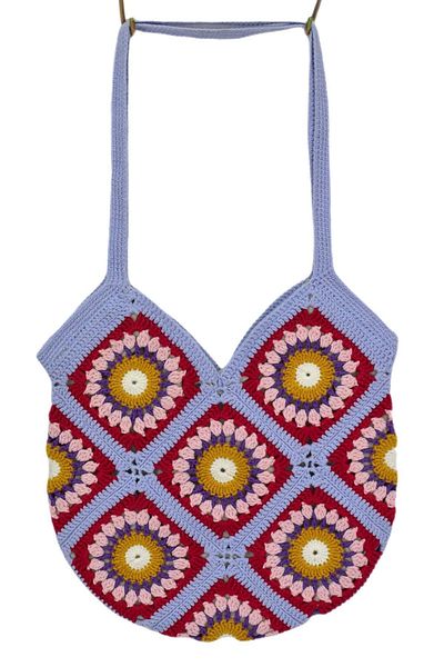 BAGLAN Hand Knitted Motif Patterned Lined Shoulder Bag Bgl-St04724