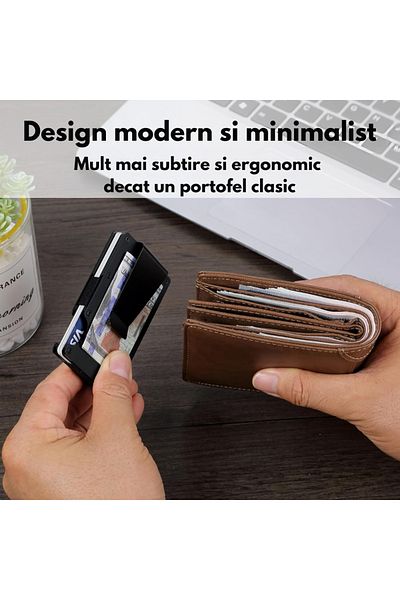 NeoHGS ™ Wallet, Portcard Type, Rfid Anti-theft Protection, Unisex, Aluminum Material, 8.5x5.5x1cm
