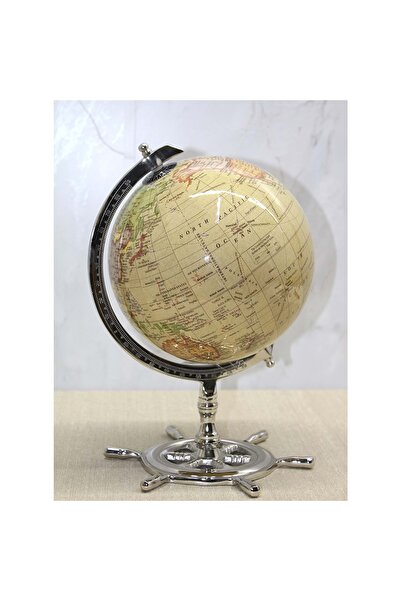 Store Altı Dümenli Dekoratif Dünya Küre 32 Cm