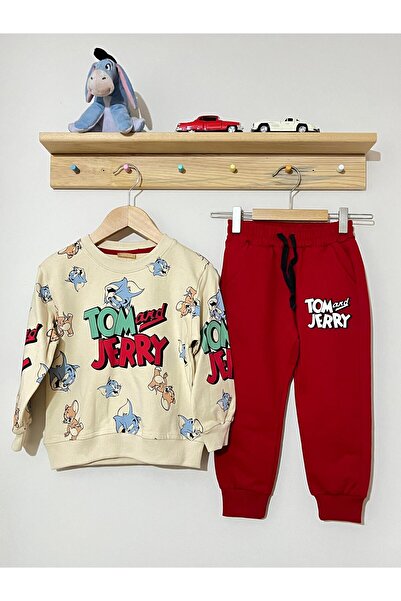 DECO Unisex Çocuk Tom ve Jerry Baskılı Alt Üst Takım