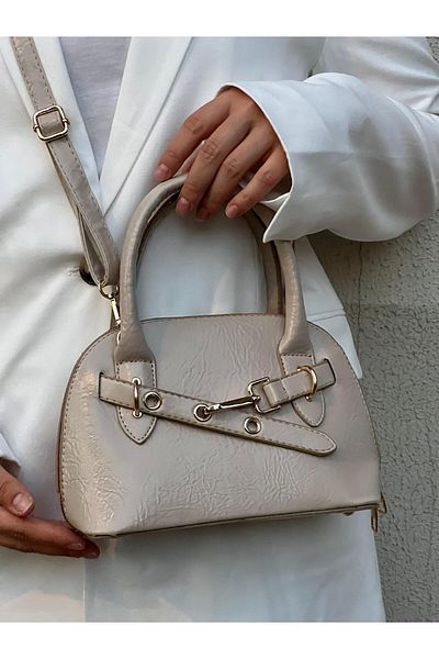 zetus Nerra Model Beige Women's Hand and Shoulder Bag