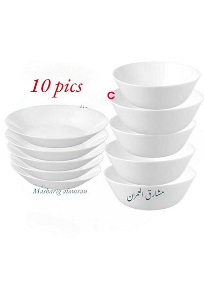 IKEA Serving set of 5 15cm bowls with 5 20cm deep plates