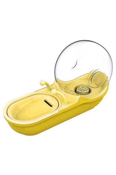 SIKS Dozator de apă pentru pisici cu fântână automată pentru melci, USB, ultra-silențios, 4 L, galben