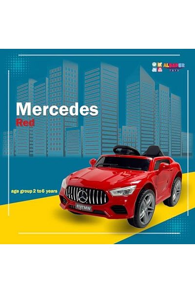 ALBADER Ride On Car Luxury Mercedes, With 12V Battery, 2 Motors, Remote Control, Audio, Electric Car
