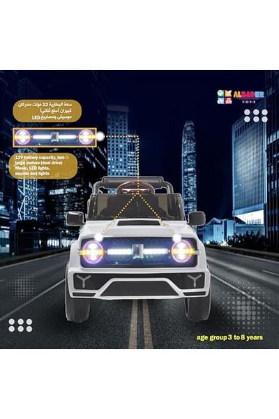 ALBADER Electric Ride On Car Ford Bronco With 2 Motors, 12V Battery With Remote Control, Kids Car