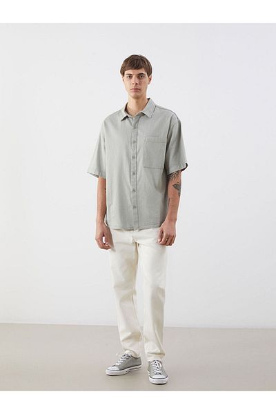 LC Waikiki Ανδρικό τζιν πουκάμισο με κοντό μανίκι New Season Comfortable Fit - S5K880Z8