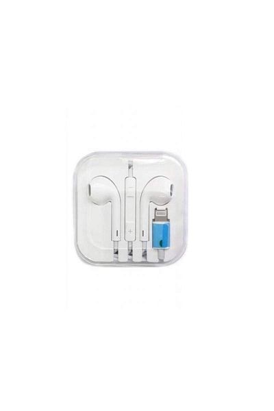 SIKS Căști cu fir ®, mufă Lightning, microfon, control volum, alb
