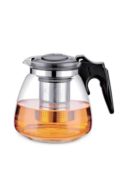 SIKS Ceainic din sticlă rezistentă la căldură, filtru, infuzor, 1100 ml