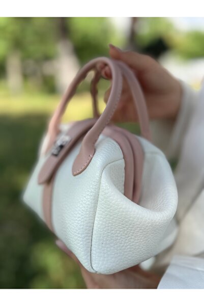 DEV 3 ADAM Nçs White Powder Mini Women's Hand and Shoulder Bag - the Minimal of Elegance (Width: 18~Length: 13)