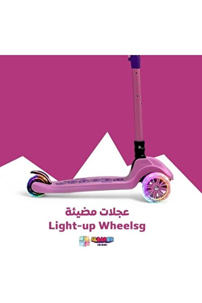 ALBADER Kick Scooter, PVC Folding Kickboard Scooter, Step-Powered Scooter, Upgraded Handlebars