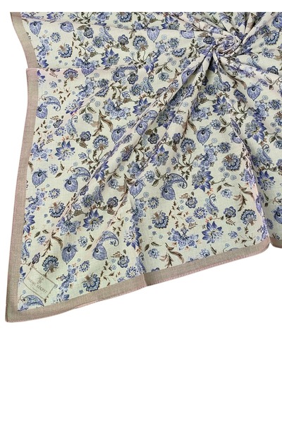 mim eşarp Φουλάρι Prime από βαμβάκι με σχέδιο λουλούδια 90x90 cm