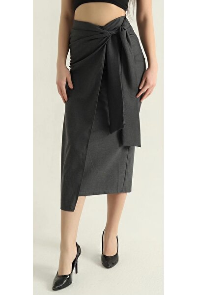 ÇİZGİN Kuşaklı etek