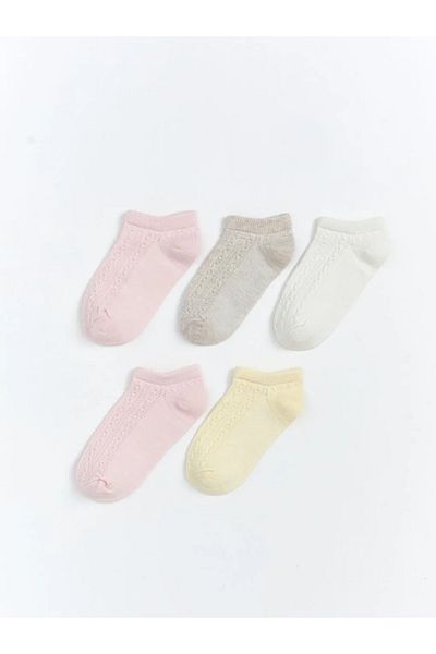 LC Waikiki Lcw Baby Pink Basic Baby Girl Booties Socks 5-Pack