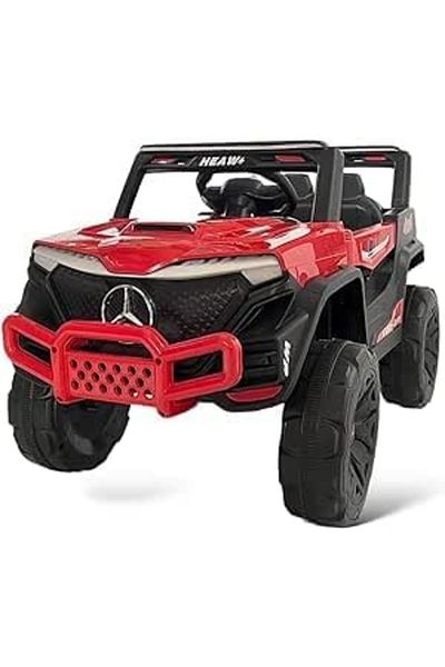 ALBADER Electric Ride On Car Mercedes Jeep With 2 Rear Motors, 12V Battery, Sound, Electric Car
