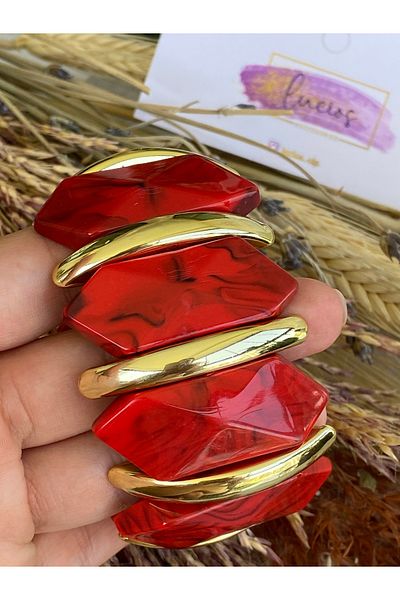 Lucios Thick Vip Bracelet with Natural Stone Look