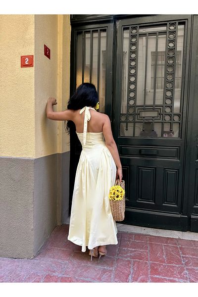 moneta boutique Rochie midi din poplin pufoasă pentru damă