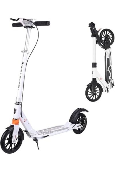 ALBADER Kick Scooter, 200mm Big Wheels Scooter for Adults with Disc Brakes, Adult Scooter