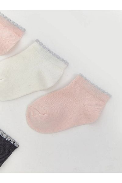 LC Waikiki Lcw Baby Pink Basic Baby Girl Booties Socks 5-Pack