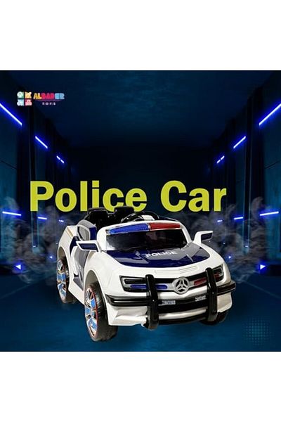 ALBADER Electric Ride On Car Camaro Police, Car for Kids With 4 Motors, 12V battary, Electric Car