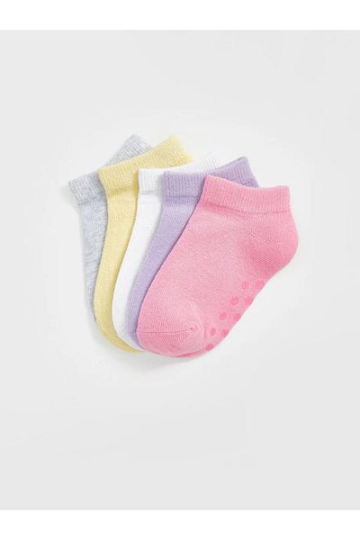 LC Waikiki Lcw Baby Pink Basic Baby Girl Booties Socks 5-Pack