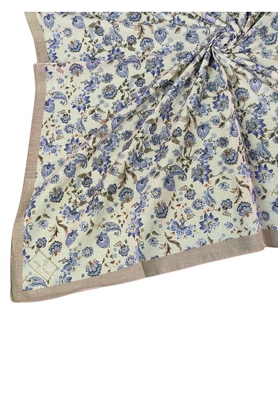 mim eşarp Φουλάρι Prime από βαμβάκι με σχέδιο λουλούδια 90x90 cm